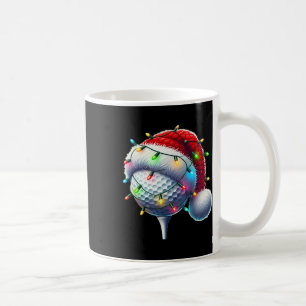 Golf Ball Santa Hat Xmas Golfing Golfer Christmas Coffee Mug
