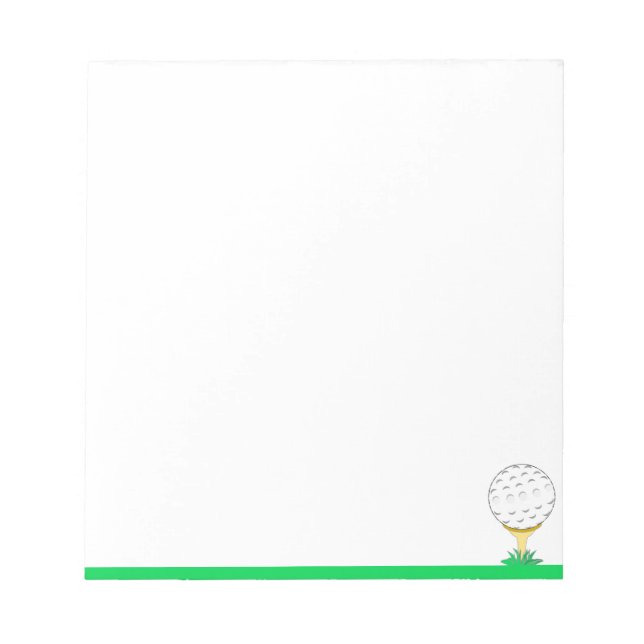 Golf Ball Simple Custom Notepad (Front)