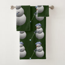 Golf Ball Snowman Christmas
