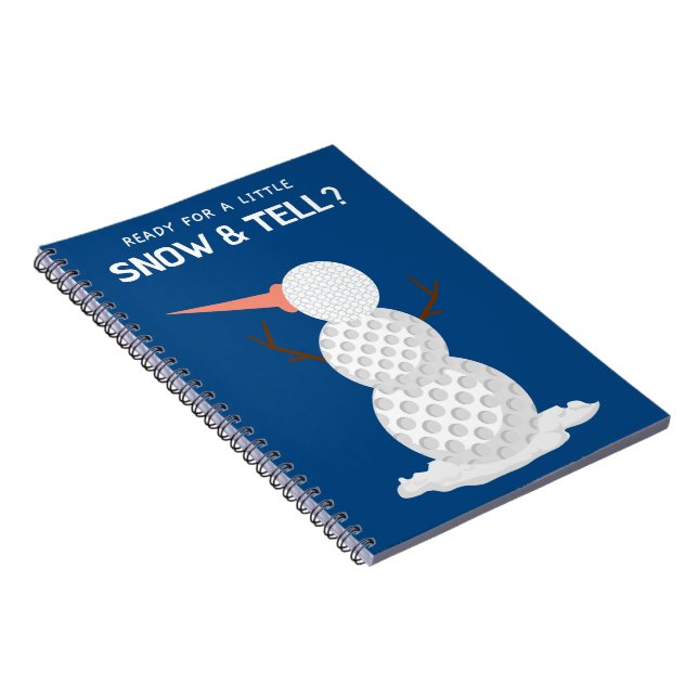 Golf ball Snowman Notebook (Right Side)