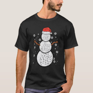 Golf Ball Snowman Xmas Christmas Dad Men Men Women T-Shirt