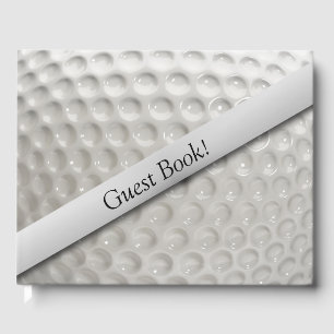 Golf Ball Sport Guest Book