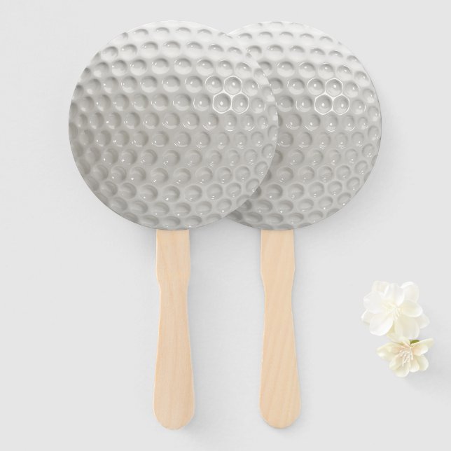 Golf Ball Sport Hand Fan (Front and Back)