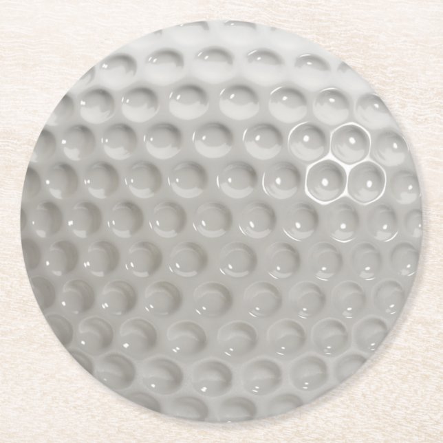Golf Ball Sport Round Paper Coaster (Front)