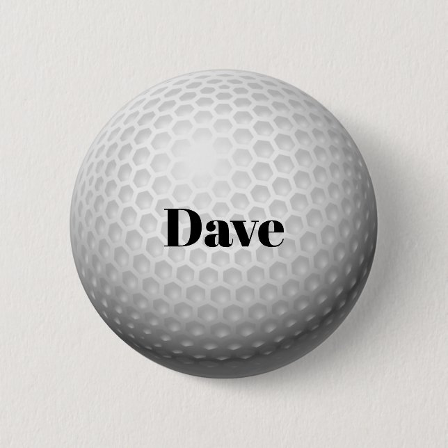 Golf Ball Template, customizable, 2 Inch Round Button (Front)