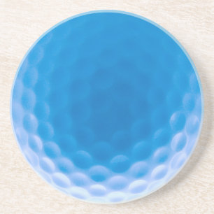 Golf Ball Texture Dimples Arctic Blue Coaster