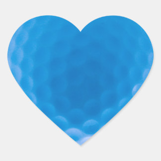 Golf Ball Texture Dimples Arctic Blue Heart Sticker