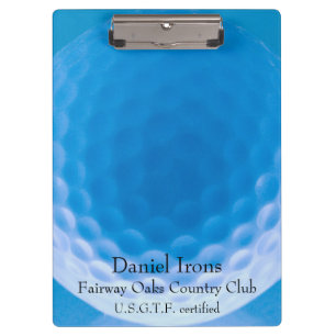Golf Ball Texture Dimples Arctic Blue_personalized Clipboard