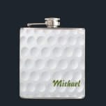 Golf ball texture. Green grass. For golfers. Funny Hip Flask<br><div class="desc">If you play golf or want to give a nice gift to a friend who loves golf - this pattern with a golf ball and a golf course is perfect for you.</div>