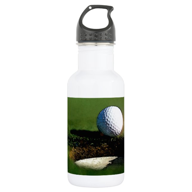 Golf Ball & the Hole 532 Ml Water Bottle (Front)