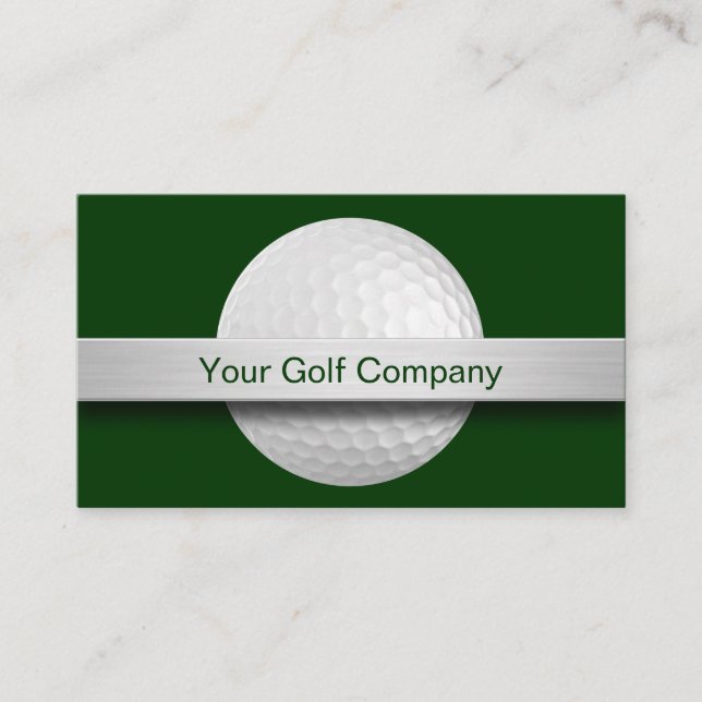 Golf Ball Themed Business Card (Front)