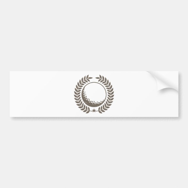Golf Ball Vintage Design Bumper Sticker (Front)