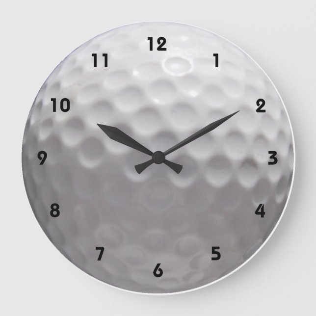 Golf Ball Wall Clock with numbers (Front)