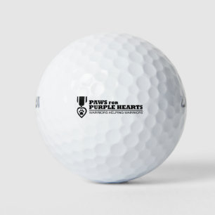 Golf Ball - White w Black Logo