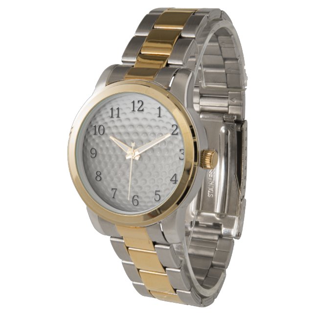Golf Ball with Black Numbers Sport Watch (Angled)