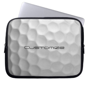 Golf Ball with Custom Text Laptop Sleeve