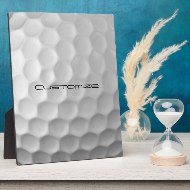 Golf Ball with Custom Text Plaque (Side)