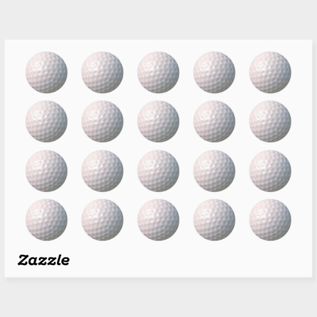 Golf Ball with Dimples Classic Round Sticker (Sheet)