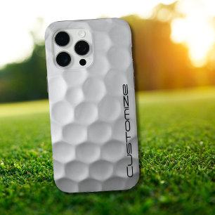 Golf Ball with Personalized Text iPhone 15 Pro Max Case