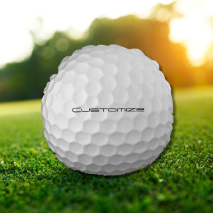 Golf Ball with Personalized Text Round Pillow