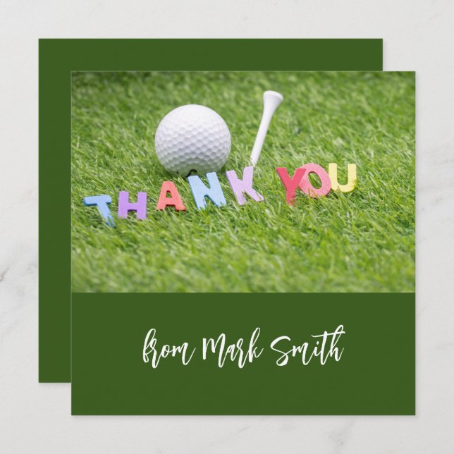 Golf Ball with word Thank you for Golfer  (Front/Back)