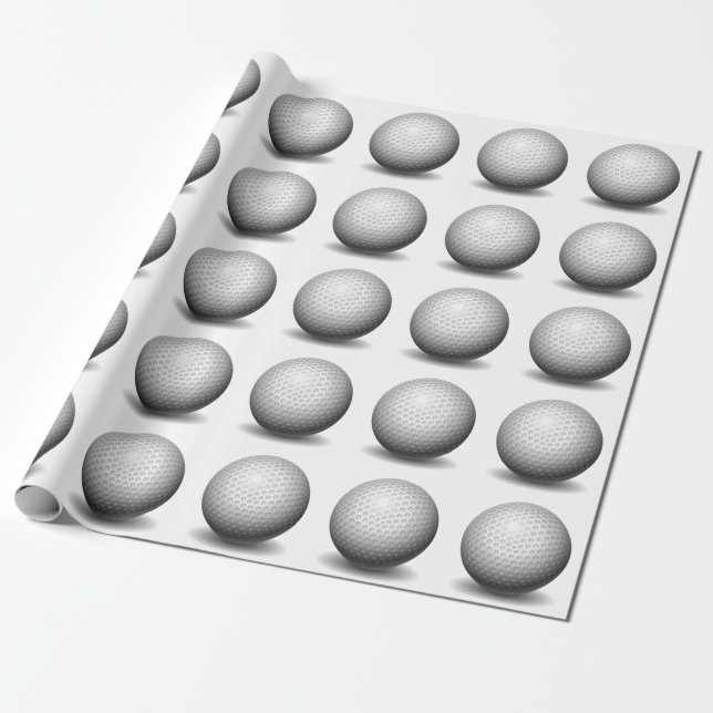 Golf Ball Wrapping Paper (Unrolled)