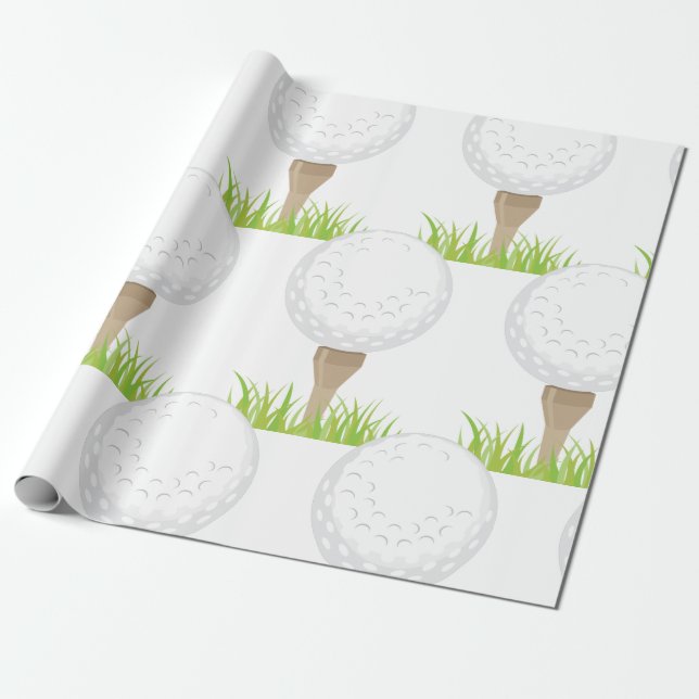 Golf Ball Wrapping Paper (Unrolled)