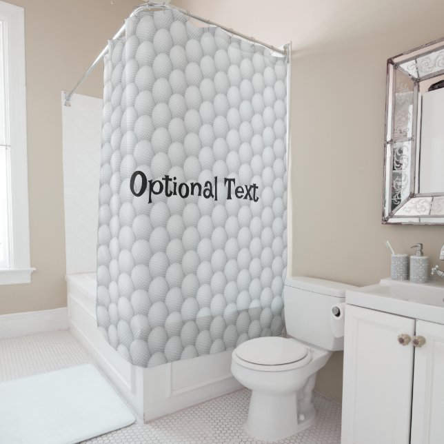 Golf Balls Abstract Shower Curtain (In Situ)