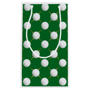 Golf balls and Tees on Green Small Gift Bag