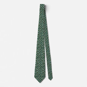 Golf Balls and Tees Tie on Green Background