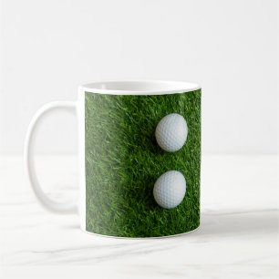 Golf Balls are on green grass Coffee Mug