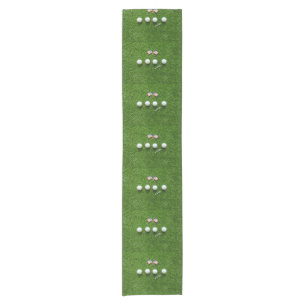 Golf Balls are on green grass Short Table Runner