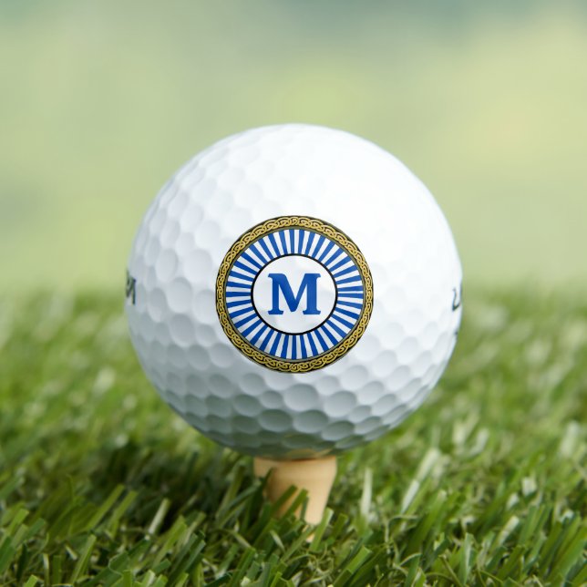 Golf Balls -  Blue - Personalized - Add Initial (Insitu Tee)