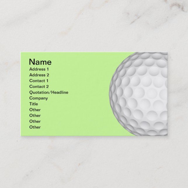 Golf Balls Collage Business Card (Front)