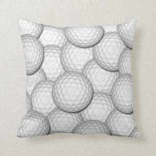 Golf Balls Collage Throw Pillow