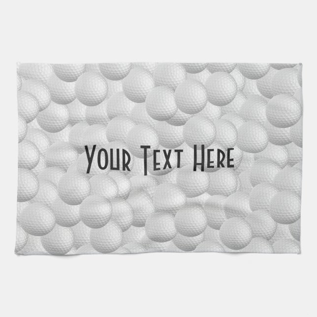 Golf Balls custom hand towel (Horizontal)