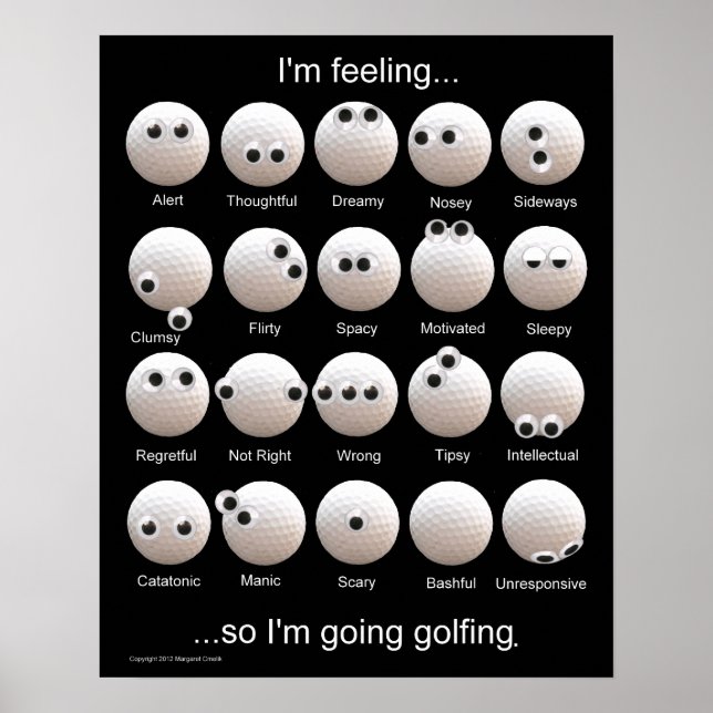 Golf Balls Emotions Chart (Front)