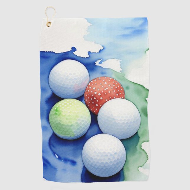 Golf Balls Golf Towel (Front)