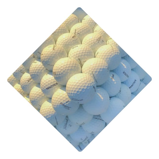 Golf Balls Graduation Cap Topper (Front)