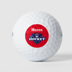 Golf Balls Hockey Gear - Personalized -Add Name