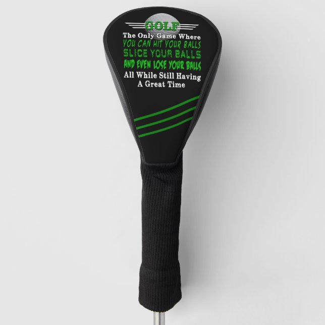 Golf Balls Humour Golf Head Cover (Front)