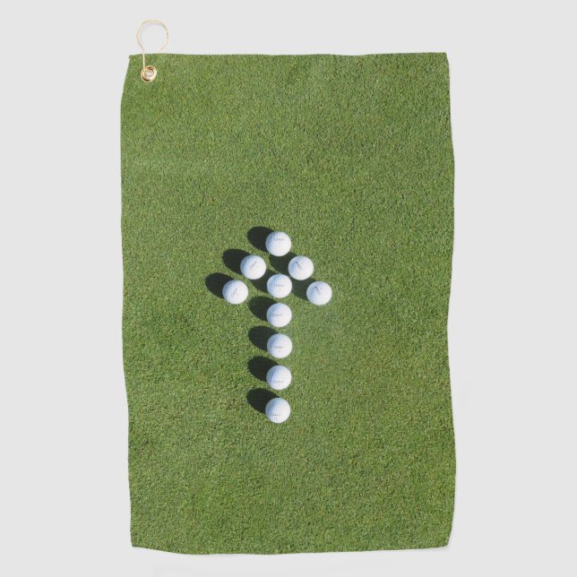 Golf balls in the shape of an arrow Best  Towel (Front)