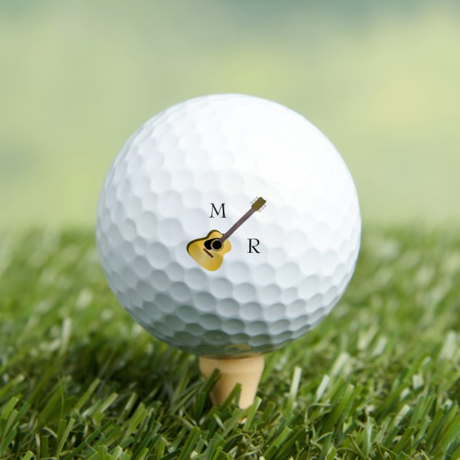 Golf Balls Monogrammed Acoustic Guitar Design (Insitu Tee)