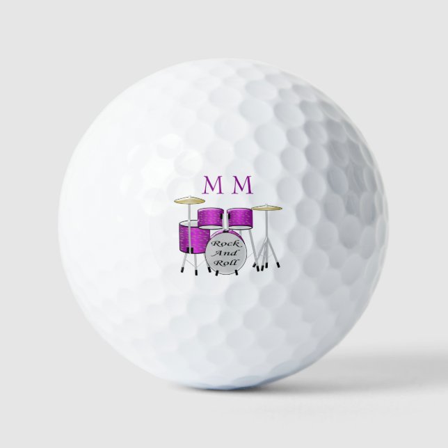 Golf Balls Monogrammed Drum Kit Design (Front)