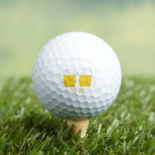 Golf Balls Monogrammed Pints Of Beer Design