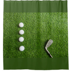 Golf balls on green grass