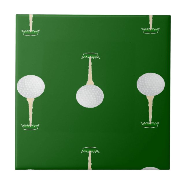 Golf balls pattern on green tile (Front)