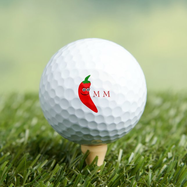 Golf Balls Red Chili Pepper Design (Insitu Tee)
