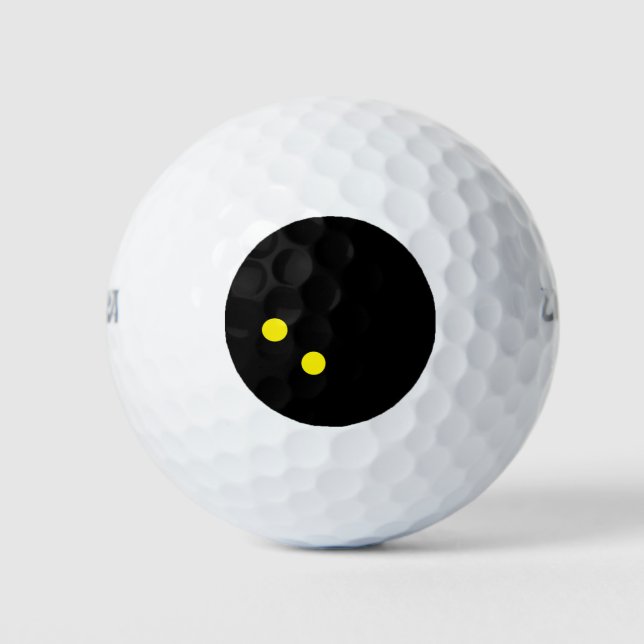 Golf balls with double yellow dot squash ball icon (Front)