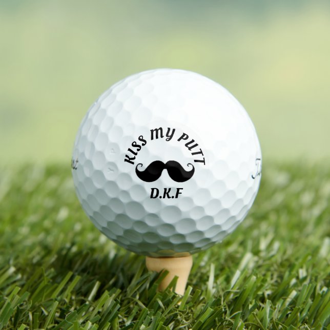 Golf Balls with Personalized Text "Kiss my putt"  (Insitu Tee)